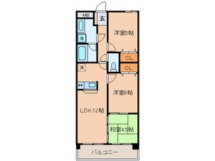 ロックガーデン北棟の物件間取画像